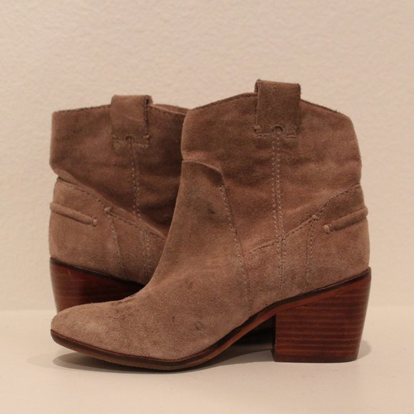 Vince Camuto Shoes - $158 Vince Camuto Maves Beige Suede Tan Bootie 5.5